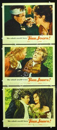 5g928 TOM JONES 3 LCs '63 Albert Finney with Edith Evans, Susannah York!