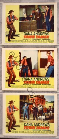 5g935 TOWN TAMER 3 LCs '65 Dana Andrews, Pat O'Brien, Lon Chaney, Bruce Cabot, western!