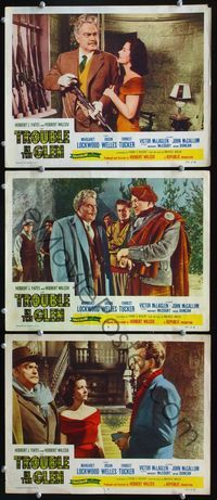 5g941 TROUBLE IN THE GLEN 3 LCs '54 Orson Welles & Margaret Lockwood in Scotland!