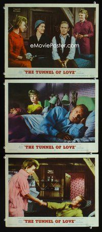 5g945 TUNNEL OF LOVE 3 LCs '58 Doris Day & Richard Widmark are expecting & he's worried!