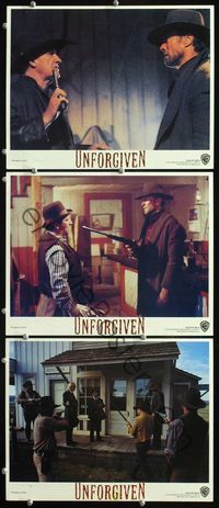 5g958 UNFORGIVEN 3 LCs '92 gunslinger Clint Eastwood w/Gene Hackman & Richard Harris!