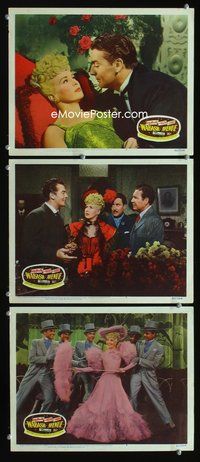 5g963 WABASH AVENUE 3 LCs '50 pretty Betty Grable & handsome Victor Mature!