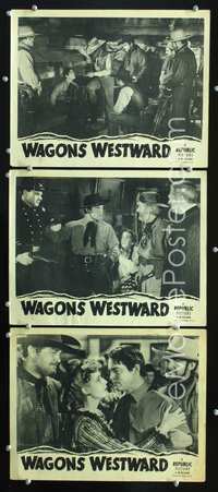 5g964 WAGONS WESTWARD 3 LCs R40s Chester Morris, Anita Louise, Buck Jones, Gabby Hayes!