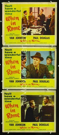 5g970 WHEN IN ROME 3 LCs '52 Van Johnson, Paul Douglas, you'll have a wonderful time!