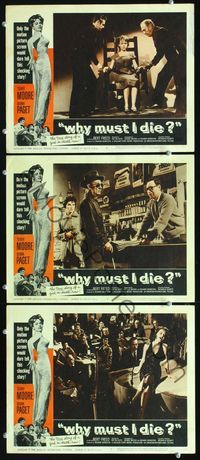 5g977 WHY MUST I DIE 3 LCs '60 sexy Debra Paget, Terry Moore put in the electric chair!