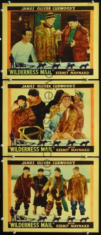 5g981 WILDERNESS MAIL 3 LCs '35 Kermit Maynard & Fred Kohler in Great White North adventure!