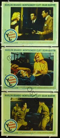 5g995 YOUNG LIONS 3 LCs '58 Nazi Marlon Brando, Dean Martin, Montgomery Clift & May Britt!