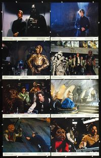 5h457 RETURN OF THE JEDI 8 color stills 11x14s '83 George Lucas classic, Mark Hamill, Harrison Ford!