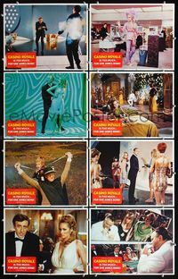 5h083 CASINO ROYALE 8 LCs '67 all-star James Bond sexy psychadelic spy spoof, David Niven!