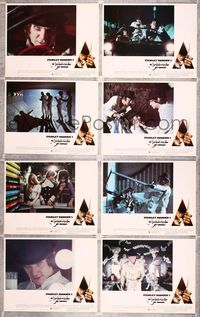 5h102 CLOCKWORK ORANGE 8 r-rated LCs '72 Stanley Kubrick classic, Malcolm McDowell!