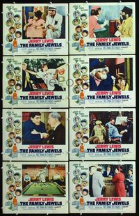 5h184 FAMILY JEWELS 8 LCs '65 Jerry Lewis is seven times nuttier in seven roles, wacky images!