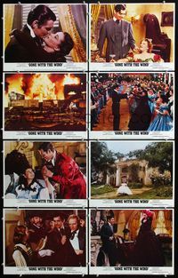 5h231 GONE WITH THE WIND 8 LCs R80 Clark Gable, Vivien Leigh, Olivia de Havilland, all-time classic!