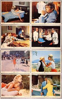 5h245 HARD CONTRACT 8 LCs '69 close-up images of James Coburn & sexy Lee Remick!
