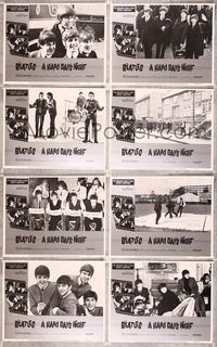 5h246 HARD DAY'S NIGHT 8 LCs R82 great images of The Beatles, rock & roll classic!