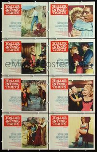5h259 HELLER IN PINK TIGHTS 8 LCs '60 sexy blonde Sophia Loren, Anthony Quinn!