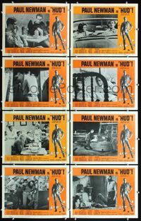 5h287 HUD 8 LCs '63 Paul Newman is the man with the barbed wire soul, Martin Ritt classic!