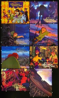 5h291 HUNCHBACK OF NOTRE DAME 8 English LCs '96 Walt Disney cartoon from Victor Hugo's novel!