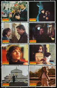 5h419 OBSESSION 8 LCs '76 Brian De Palma, Paul Schrader, Genevieve Bujold, Cliff Robertson