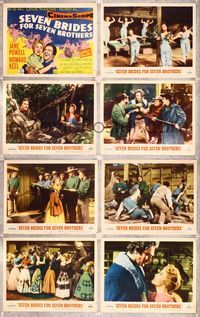 5h475 SEVEN BRIDES FOR SEVEN BROTHERS 8 LCs '54 Jane Powell & Howard Keel, classic MGM musical!