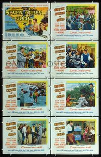 5h476 SEVEN CITIES OF GOLD 8 LCs '55 barechested Richard Egan, Mexican Anthony Quinn, priest Rennie!