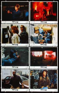 5h541 THEY LIVE 8 int'l LCs '88 Rowdy Roddy Piper, John Carpenter, cool horror images!