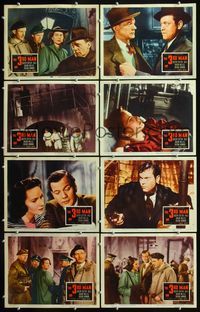 5h550 THIRD MAN 8 LCs R56 images of Orson Welles, plus Cotten & Valli, classic film noir!