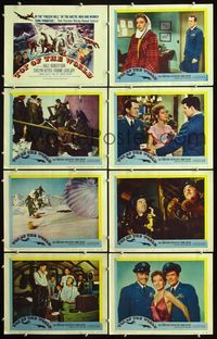 5h564 TOP OF THE WORLD 8 LCs '55 Dale Robertson & Evelyn Keyes trapped on a crumbling island of ice!