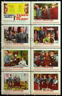 5h577 TUNES OF GLORY 8 LCs '60 great images of John Mills & Alec Guinness in kilts!