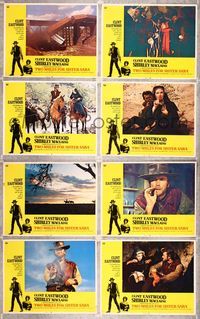 5h584 TWO MULES FOR SISTER SARA 8 int'l LCs '70 western gunslinger Clint Eastwood & Shirley MacLaine