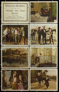 5h607 WHERE THE WEST BEGINS 8 LCs '19 Henry King directed early silent western, William Russell!