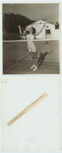5j029 ANN SHERIDAN candid 8x10 still '37 full-length keeping in trim playing badminton by Ed Stone!