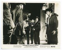 5j242 GUNFIGHT AT THE O.K. CORRAL 8x10 still R63 Burt Lancaster & brothers confront men in street!
