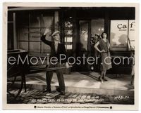 5j286 INNOCENTS OF PARIS 8x10 still '29 smiling junkman Maurice Chevalier & Sylvia Beecher!