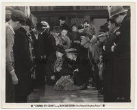 5j316 JOURNAL OF A CRIME 8x10 still '34 Adolphe Menjou & crowd gathered around unconscious girl!