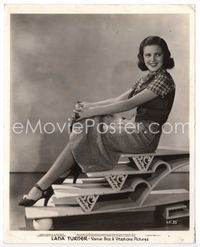 5j341 LANA TURNER 8x10 still '37 completely unrecognizeable with dark hair & super young!