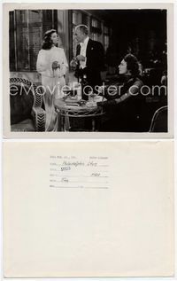 5j459 PHILADELPHIA STORY 8x10.25 still '40 Katharine Hepburn having drinks with Roland Young & Nash
