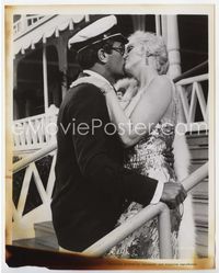 5j552 SOME LIKE IT HOT candid 8x10 still '59 sexiest Marilyn Monroe passionately kisses Tony Curtis!