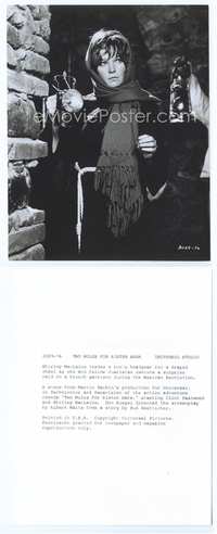 5j599 TWO MULES FOR SISTER SARA 7.25x9.25 still '70 c/u of nun Shirley MacLaine holding lantern!