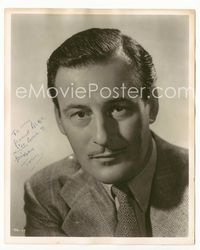 5j015 TOM CONWAY signed deluxe 8x10 '40s great head & shoulders portrait of The Falcon!