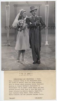 5j606 UP IN ARMS 7.25x9 still '44 fantasy image of Danny Kaye marrying Constance Dowling!