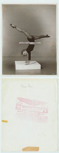 5j609 VERA ELLEN 7.5x9.5 news photo '50s performing handstand in leotard & fishnet stockings!