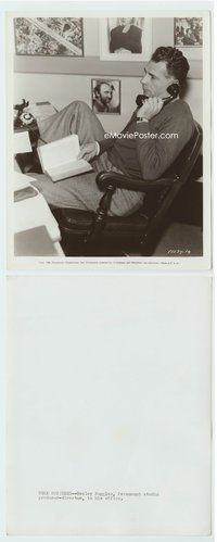 5j623 WESLEY RUGGLES 8x10 still '36 in his Paramount office talking on phone & reading book!