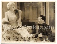 5j258 HELL'S ANGELS 7.5x9.75 still '30 Ben Lyon sitting on couch stares at sexiest Jean Harlow!