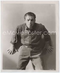 5j629 WORLD CHANGES 8x10 still '33 close up of Paul Muni scared with his back against the wall!