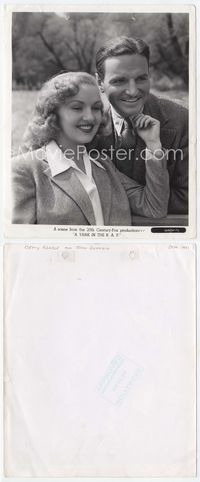 5j632 YANK IN THE R.A.F. 8x10 still '41 great close up of smiling John Sutton & Betty Grable!