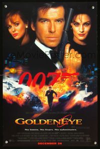 5k212 GOLDENEYE DS Advance Aust mini poster '95 Pierce Brosnan as secret agent James Bond 007!