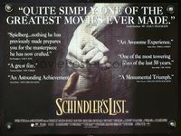 5k216 SCHINDLER'S LIST Aust mini poster '93 Steven Spielberg classic!