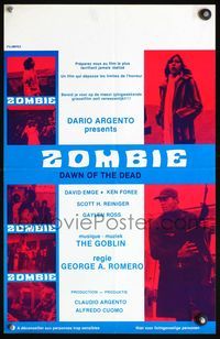 5k499 DAWN OF THE DEAD Belgian '78 George Romero, there's no more room in HELL for the dead!