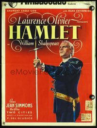 5k519 HAMLET Belgian '48 Laurence Olivier in William Shakespeare classic, Best Picture winner!