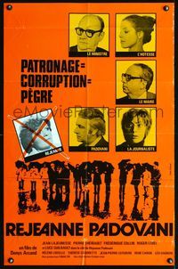 5k126 REJEANNE PADOVANI Canadian 1sh '73 Jean Lajeunesse, Pierre Theriault, patronage & corruption!